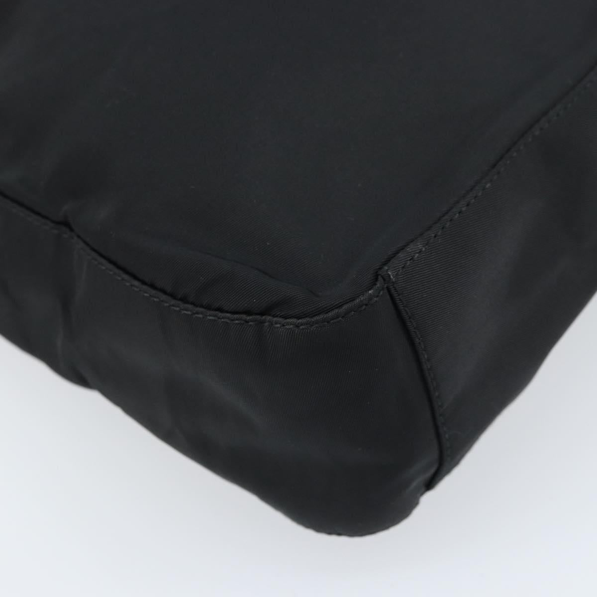 PRADA Shoulder Bag Nylon Black Silver Auth gh1829