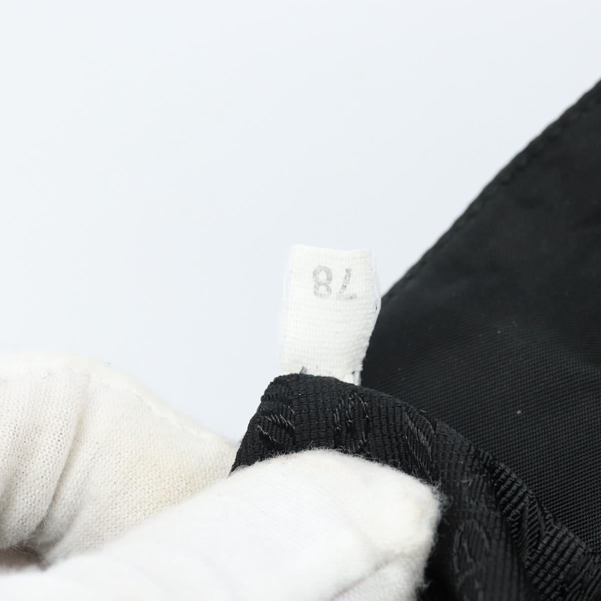 PRADA Shoulder Bag Nylon Black Silver Auth gh1829