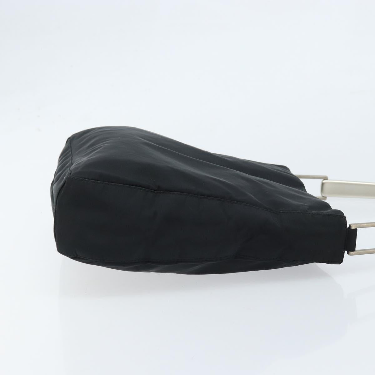 PRADA Shoulder Bag Nylon Black Silver Auth gh1829