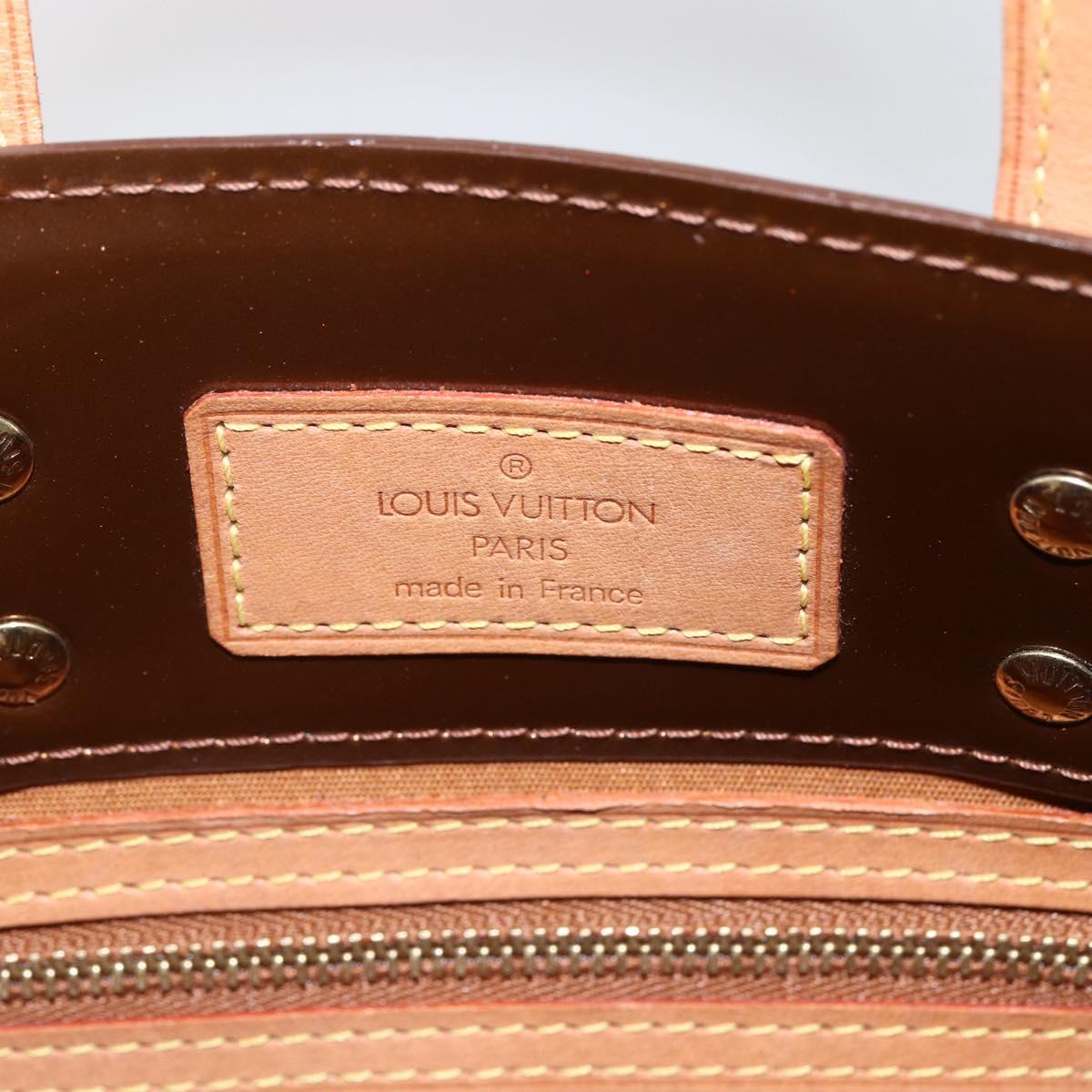 LOUIS VUITTON Monogram Vernis Reade PM Hand Bag Bronze M91146 LV Auth gh1836