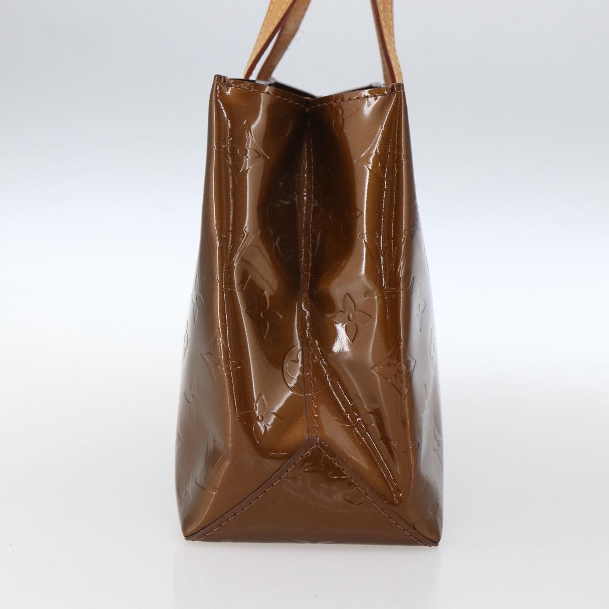LOUIS VUITTON Monogram Vernis Reade PM Hand Bag Bronze M91146 LV Auth gh1836