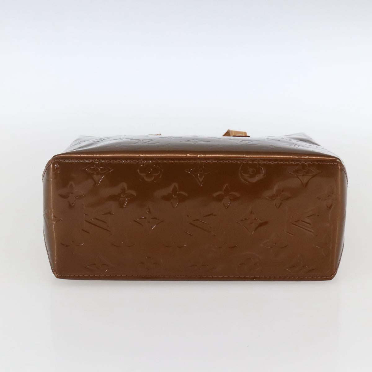 LOUIS VUITTON Monogram Vernis Reade PM Hand Bag Bronze M91146 LV Auth gh1836