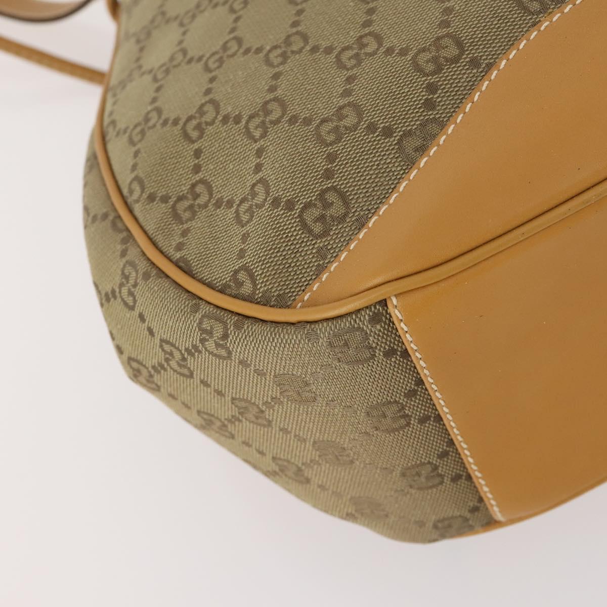 GUCCI GG Canvas Tote Bag 2way Beige Gold 000 2854 0282 Auth gh1838