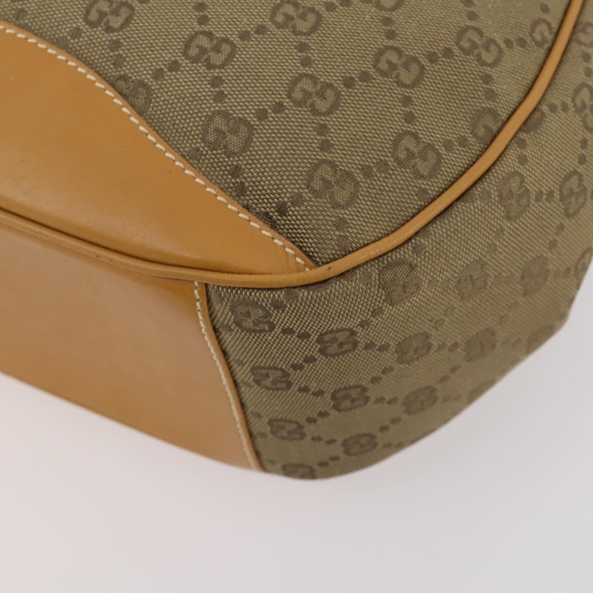 GUCCI GG Canvas Tote Bag 2way Beige Gold 000 2854 0282 Auth gh1838