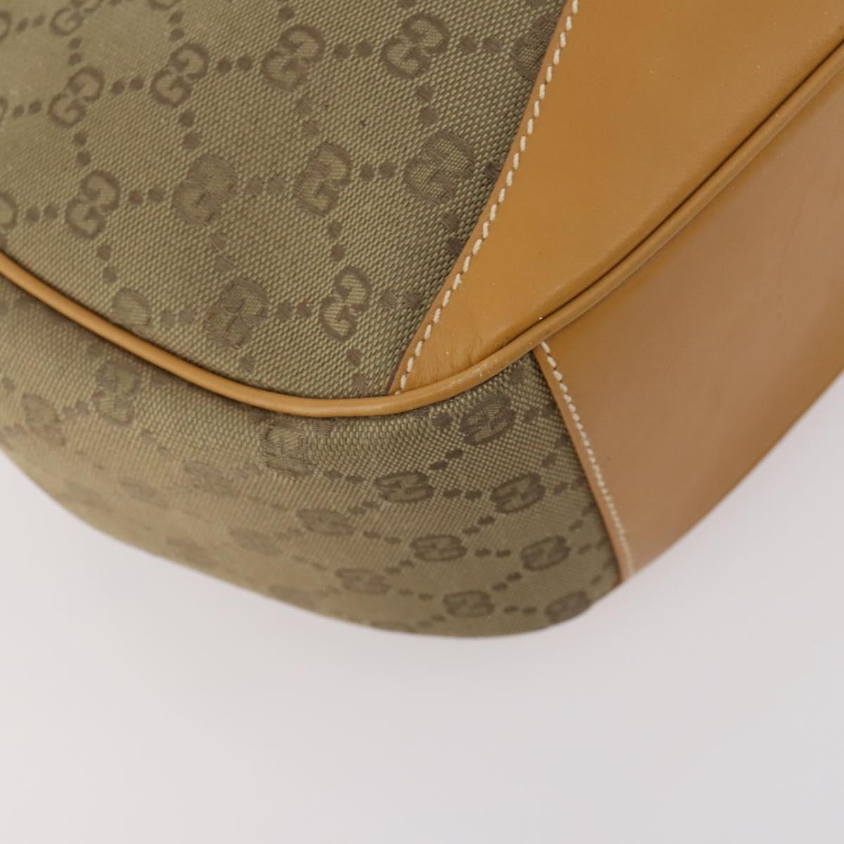 GUCCI GG Canvas Tote Bag 2way Beige Gold 000 2854 0282 Auth gh1838