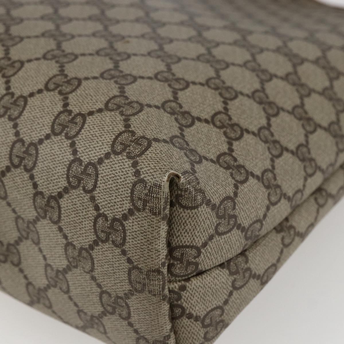GUCCI GG Supreme Web Sherry Line Tote Bag PVC Beige Gold 40 02 003 Auth gh1843