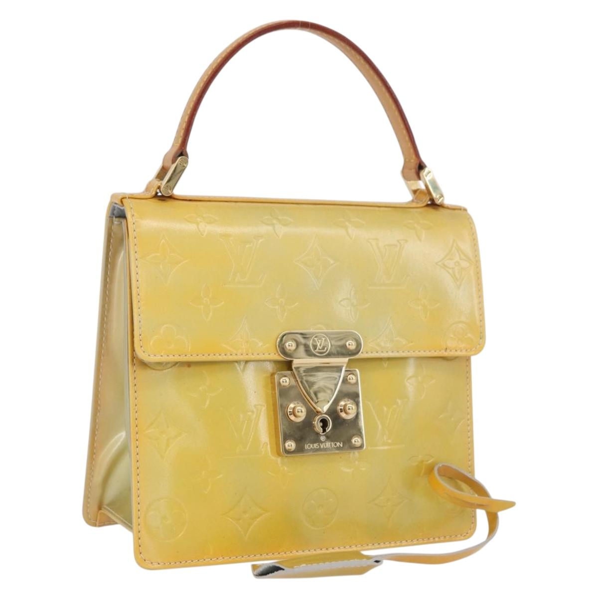 LOUIS VUITTON Monogram Vernis Spring Street Hand Bag Gris M91029 LV Auth gh1868