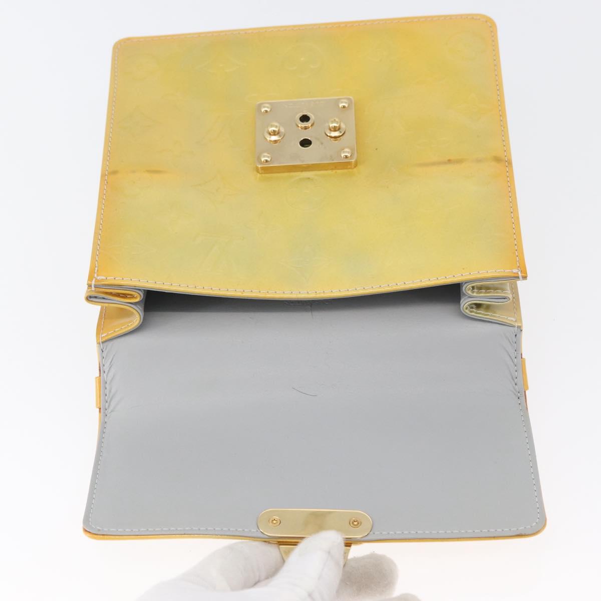 LOUIS VUITTON Monogram Vernis Spring Street Hand Bag Gris M91029 LV Auth gh1868