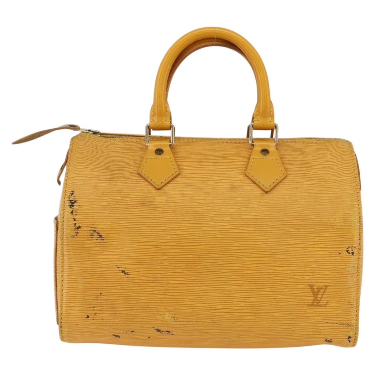 LOUIS VUITTON Epi Speedy 25 Hand Bag Tassili Yellow M43019 LV Auth gh1870