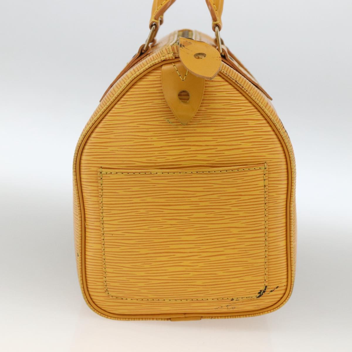 LOUIS VUITTON Epi Speedy 25 Hand Bag Tassili Yellow M43019 LV Auth gh1870