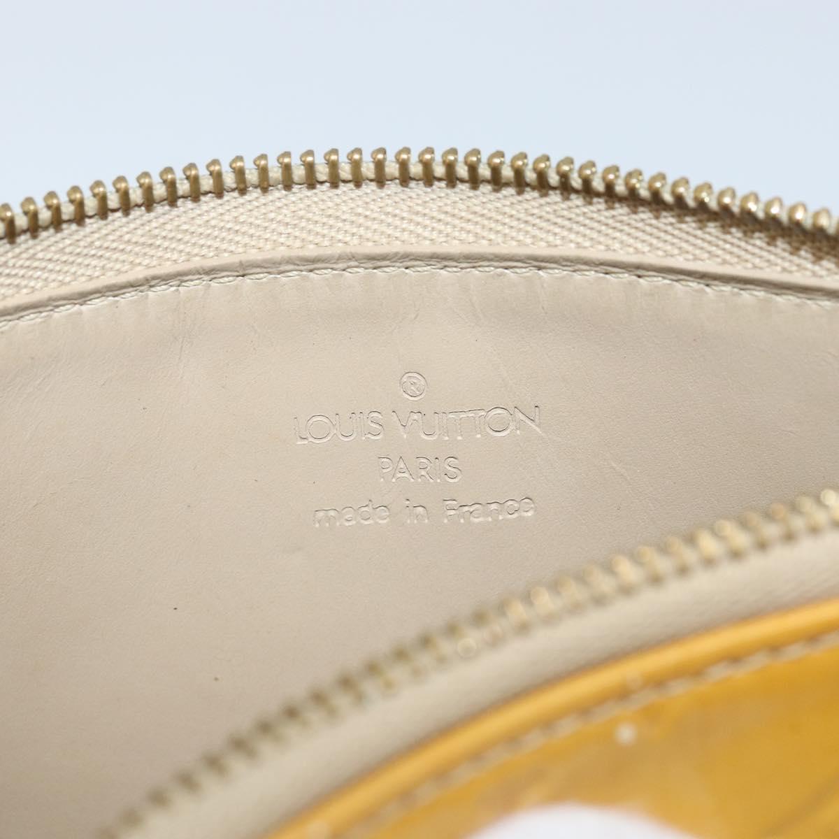 LOUIS VUITTON Monogram Vernis Lexington Pouch Beige M91010 LV Auth gh1874