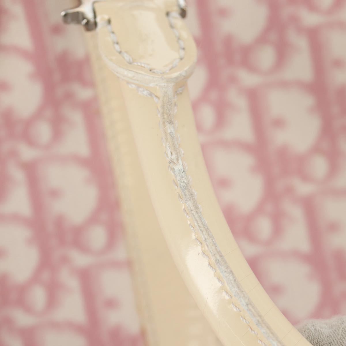 Christian Dior Trotter Canvas Boston Bag PVC Pink Silver Auth gh1875
