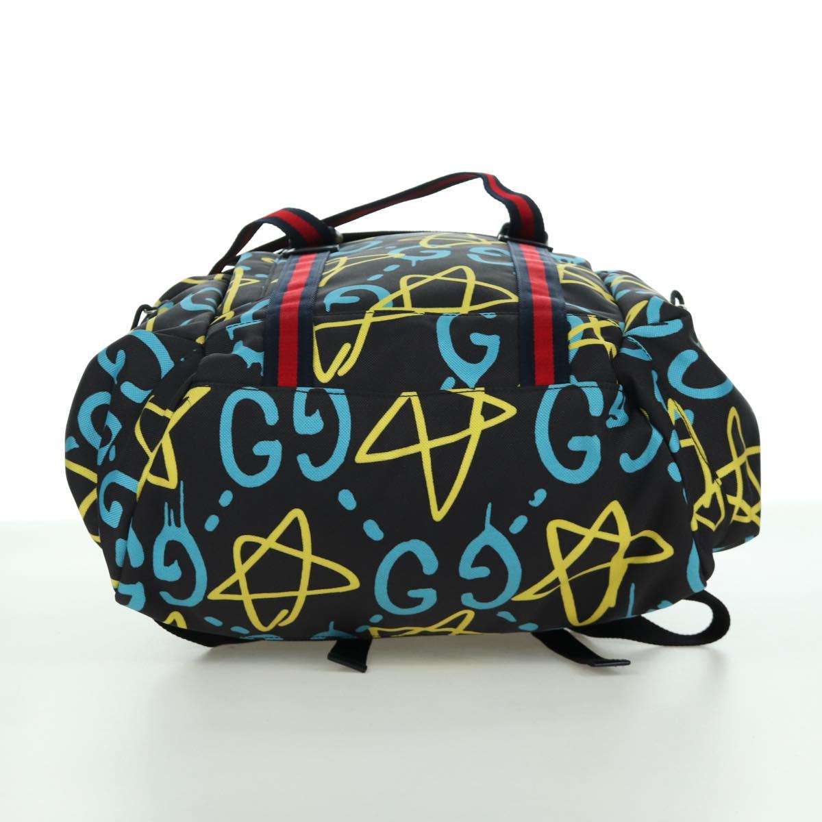 GUCCI Gucci Ghost Sherry Line Backpack Canvas Multicolor 429037 Auth gh1884M