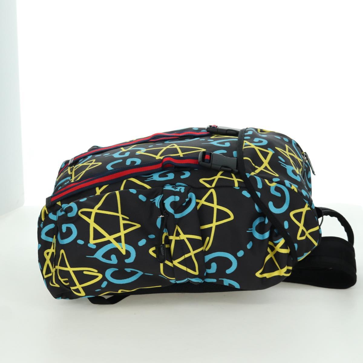 GUCCI Gucci Ghost Sherry Line Backpack Canvas Multicolor 429037 Auth gh1884M