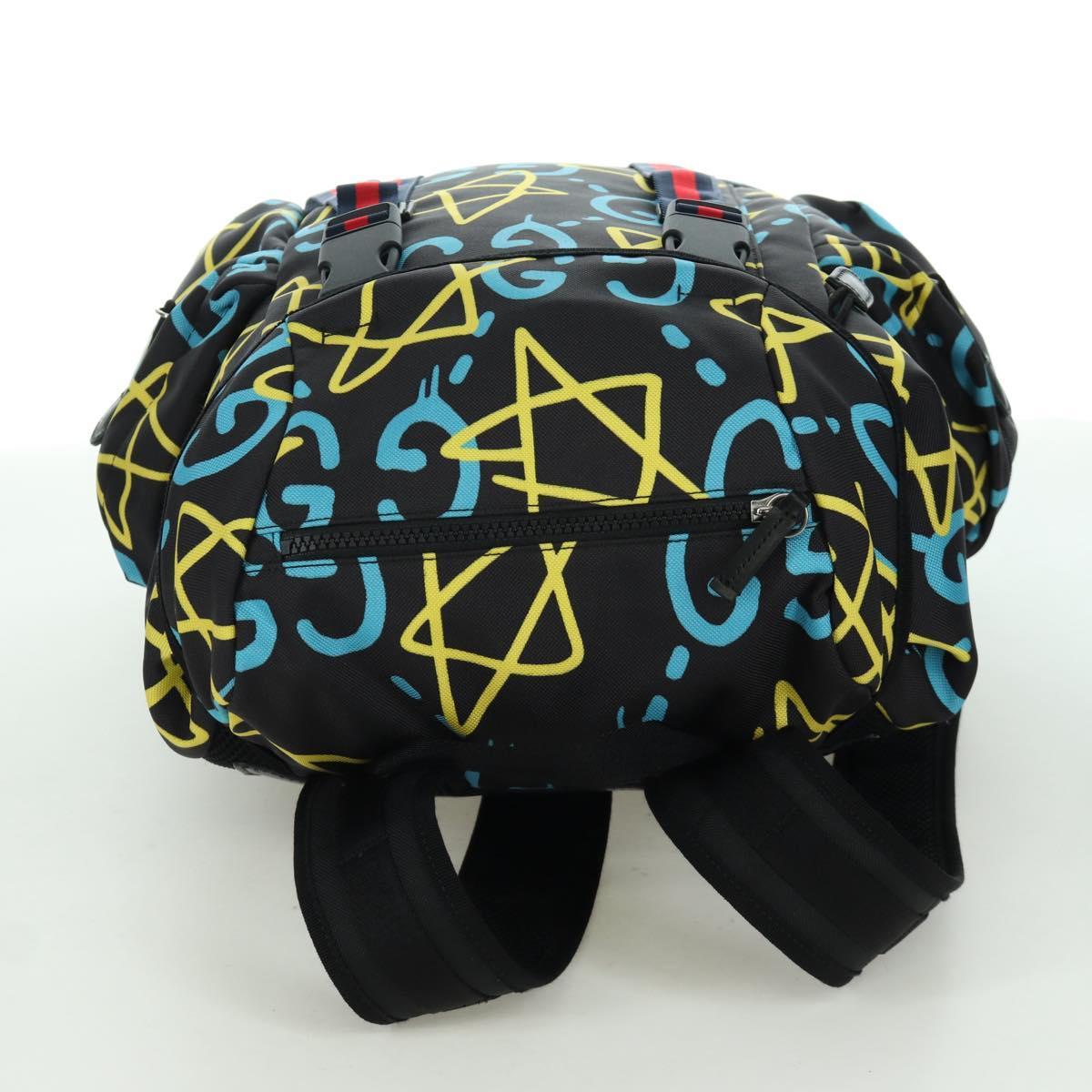 GUCCI Gucci Ghost Sherry Line Backpack Canvas Multicolor 429037 Auth gh1884M