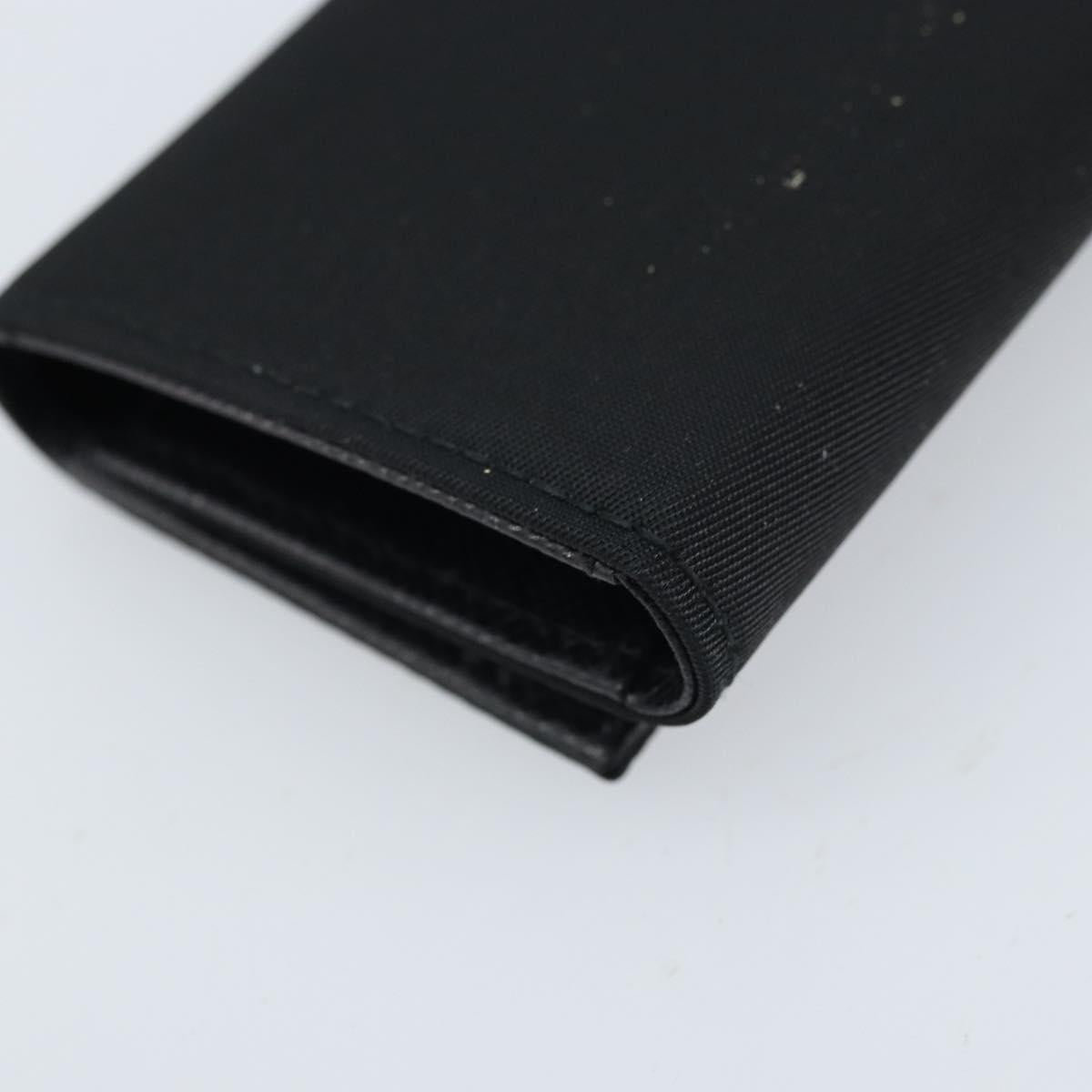 PRADA Key Case Nylon Black Black Auth gh1895