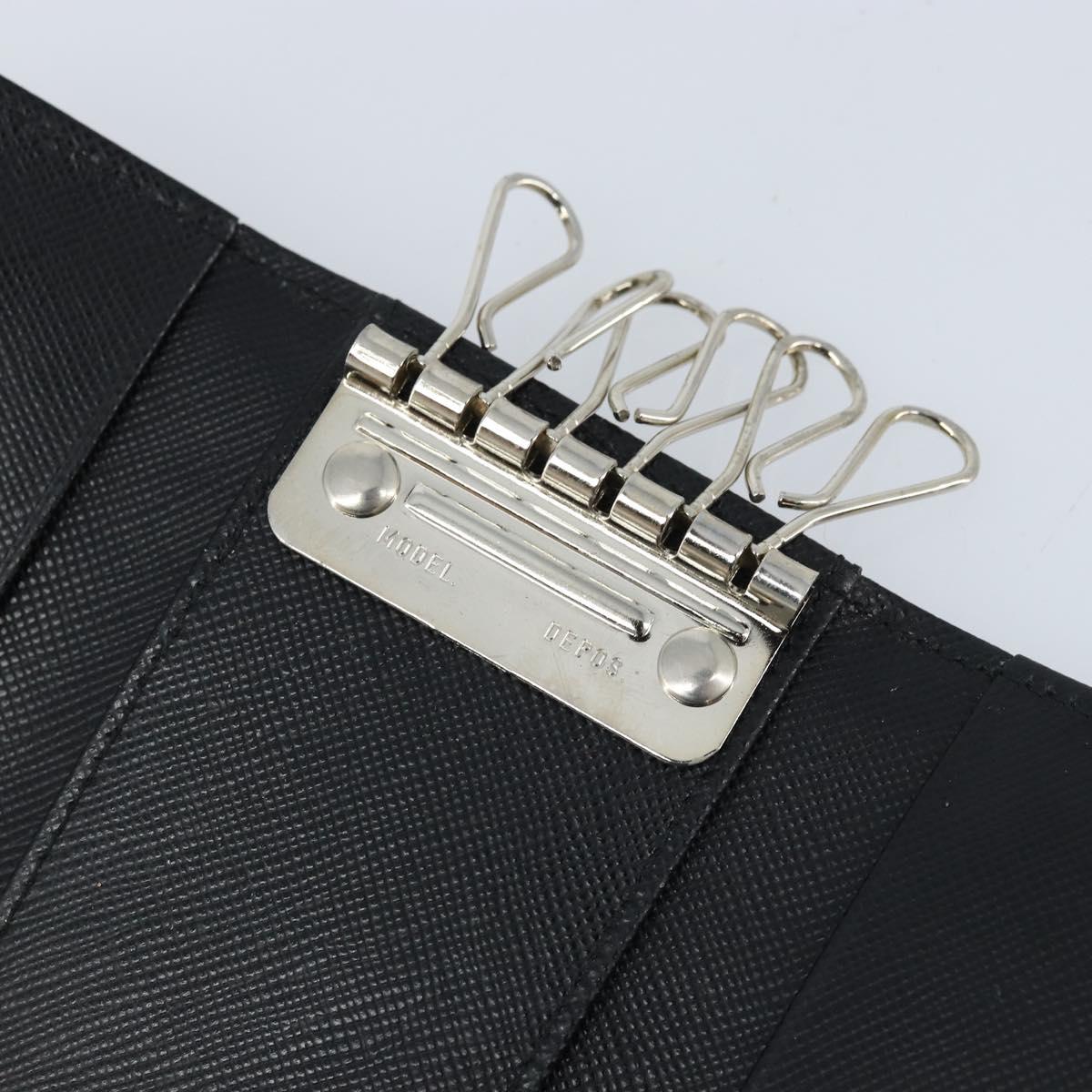 PRADA Key Case Nylon Black Black Auth gh1895