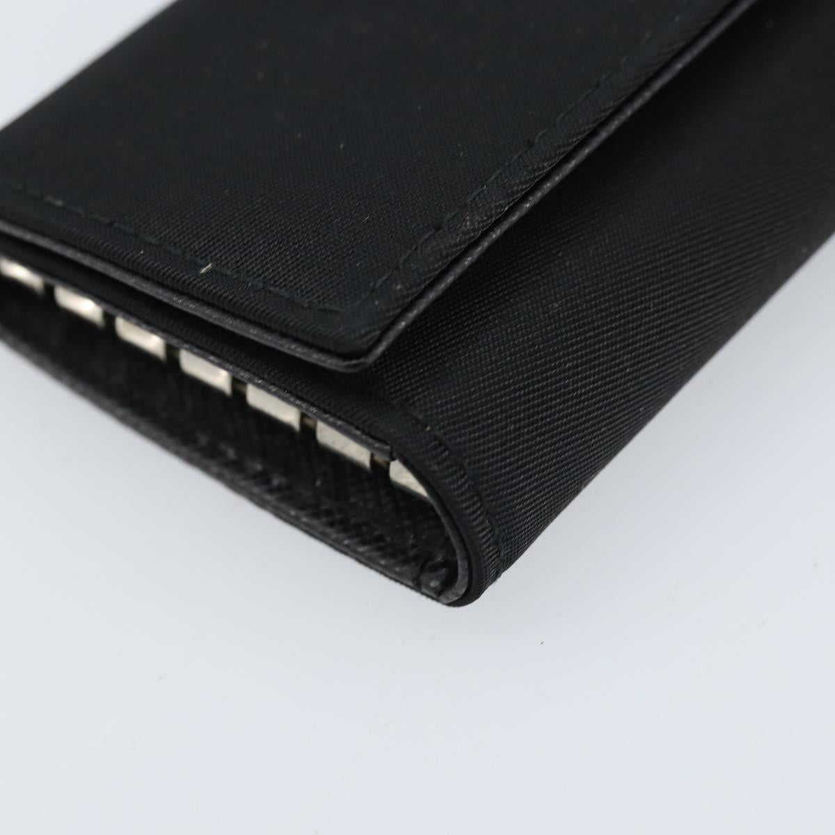 PRADA Key Case Nylon Black Black Auth gh1895