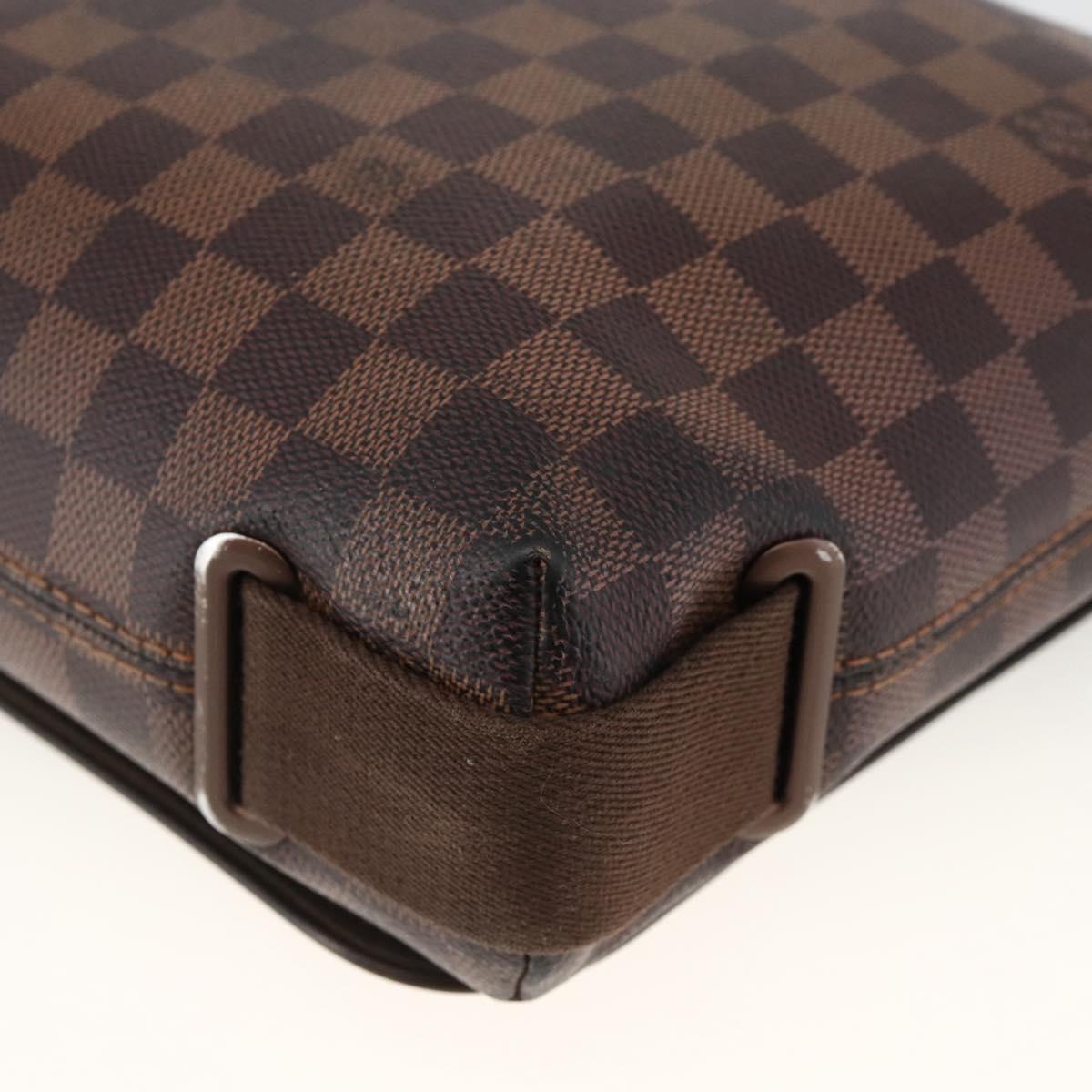 LOUIS VUITTON Damier Ebene Brooklyn PM Shoulder Bag N51210 LV Auth gh1904