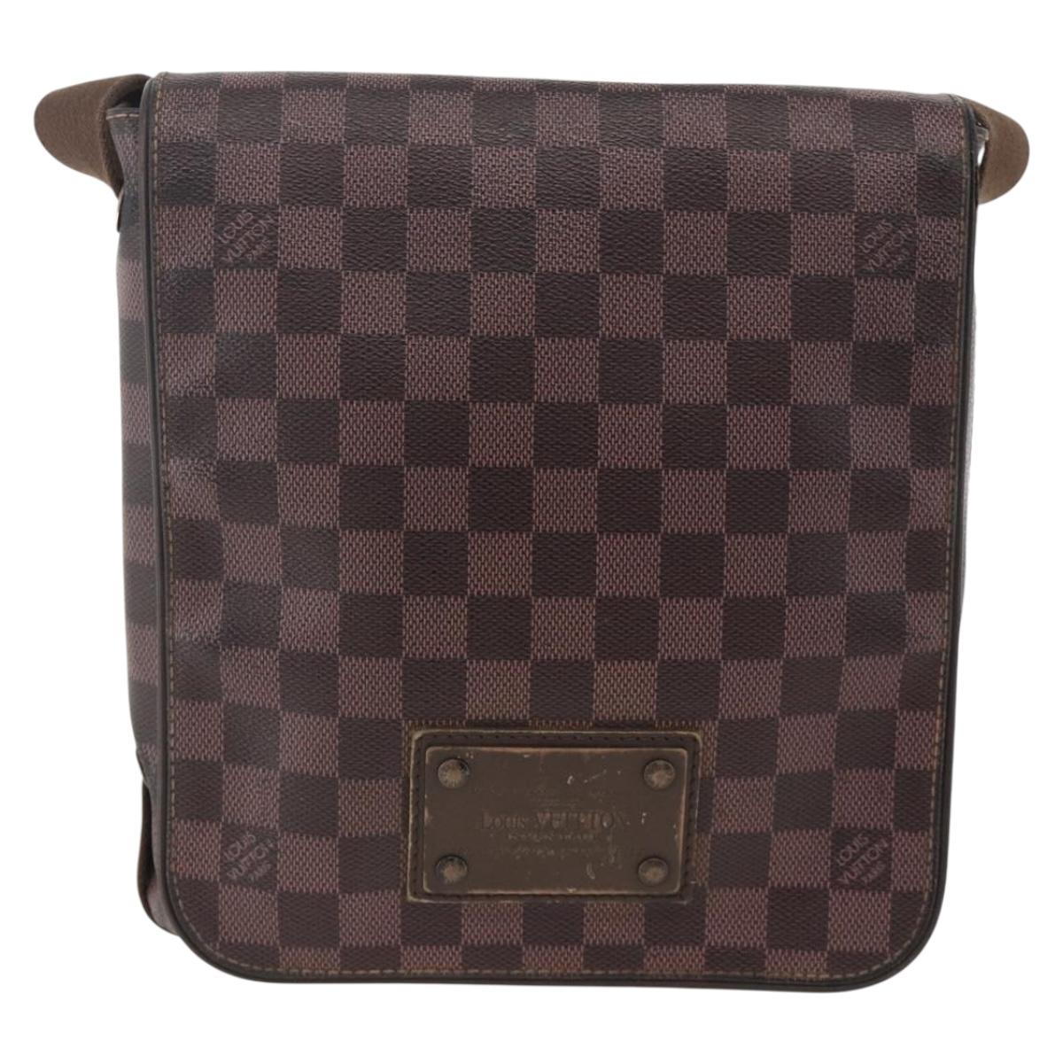 LOUIS VUITTON Damier Ebene Brooklyn PM Shoulder Bag N51210 LV Auth gh1904