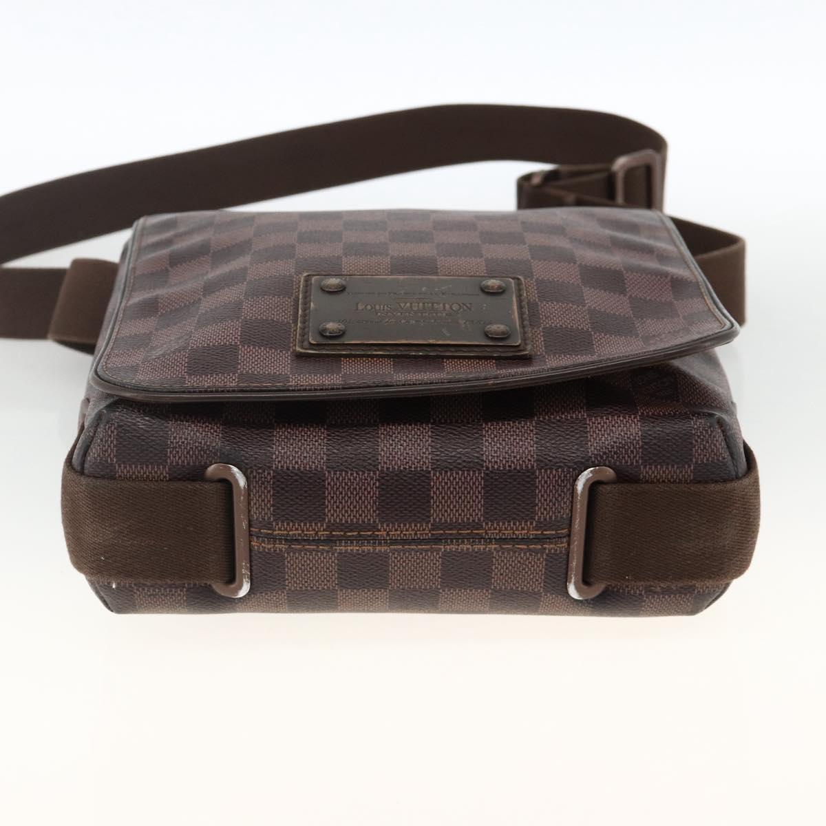 LOUIS VUITTON Damier Ebene Brooklyn PM Shoulder Bag N51210 LV Auth gh1904