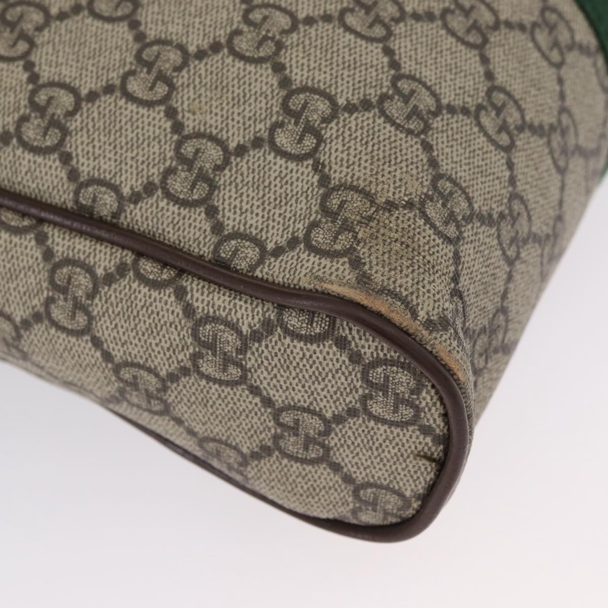 GUCCI GG Supreme Offdia WebSherry Line Bag PVC Beige Gold 547934 Auth gh1908