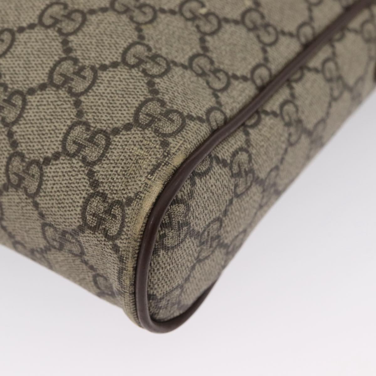 GUCCI GG Supreme Offdia WebSherry Line Bag PVC Beige Gold 547934 Auth gh1908