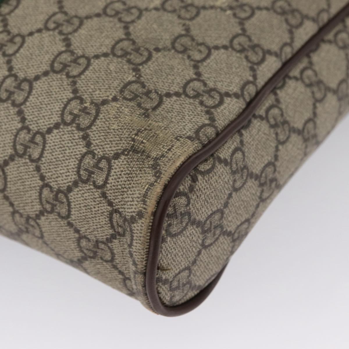 GUCCI GG Supreme Offdia WebSherry Line Bag PVC Beige Gold 547934 Auth gh1908