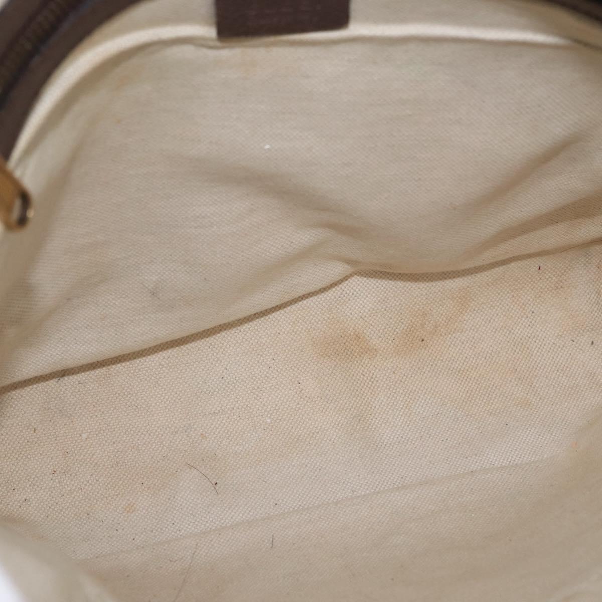 GUCCI GG Supreme Offdia WebSherry Line Bag PVC Beige Gold 547934 Auth gh1908