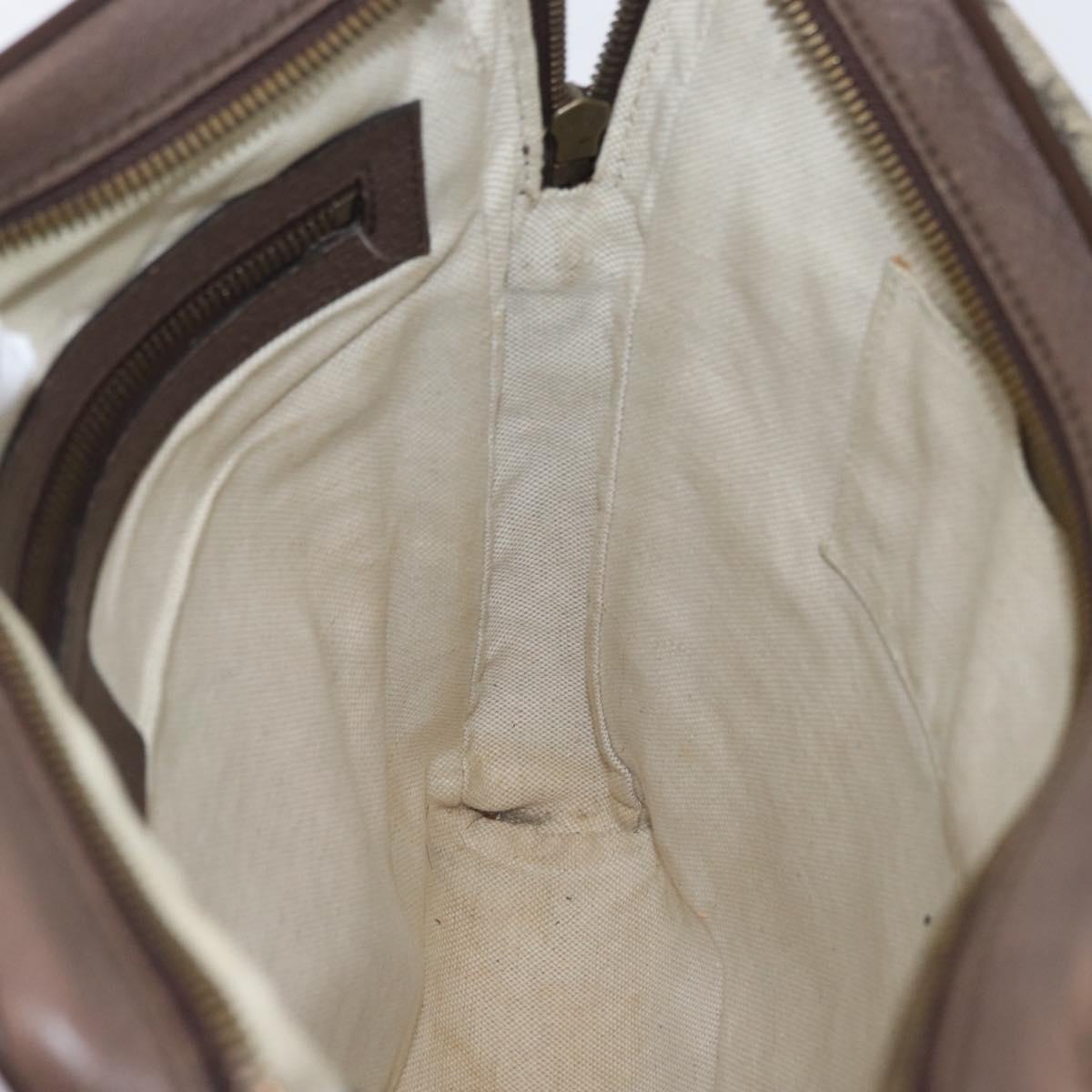 GUCCI GG Supreme Offdia WebSherry Line Bag PVC Beige Gold 547934 Auth gh1908