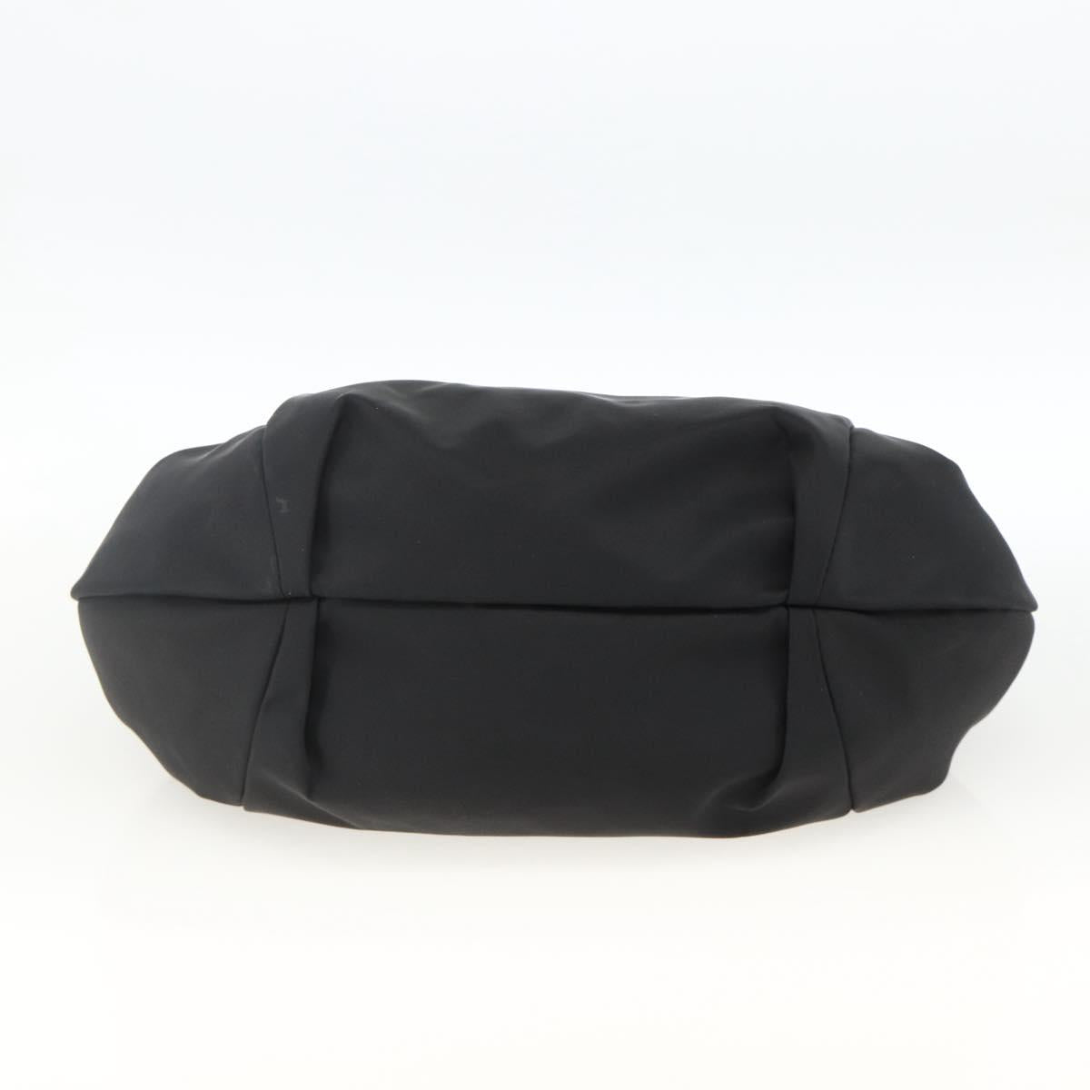 Salvatore Ferragamo Vala Hand Bag Nylon Black Silver Auth gh1920