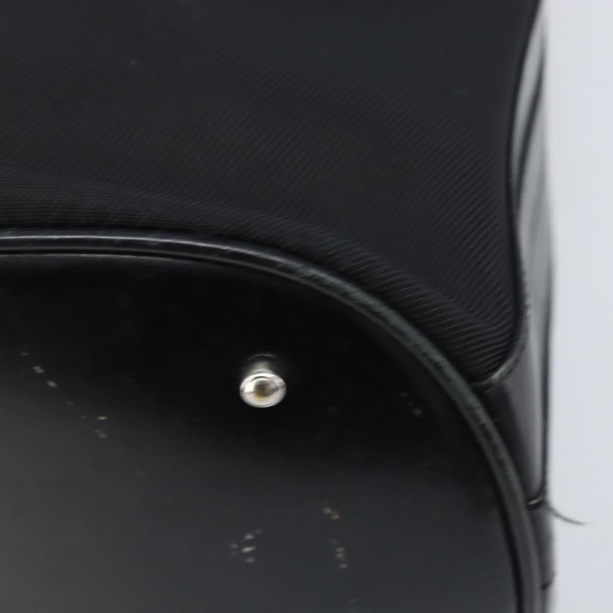 GUCCI Bamboo Hand Bag Nylon Black Silver 001 2855 1657 Auth gh1942