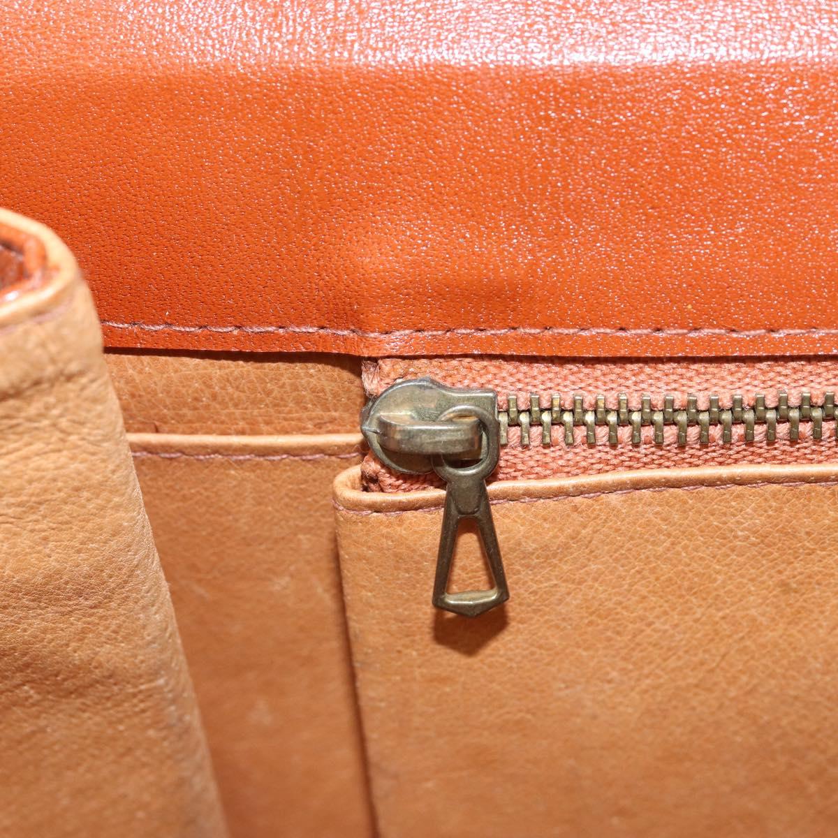 MCM Vicetos Logogram Shoulder Bag PVC Leather Brown Gold Auth gh1946