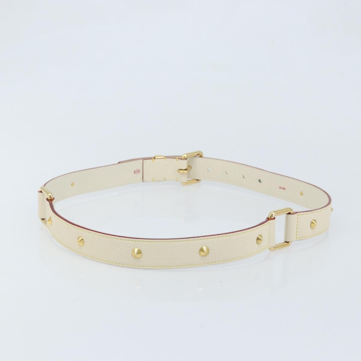 LOUIS VUITTON Suhari Shoulder Strap 40.6"" White LV Auth gh1952A