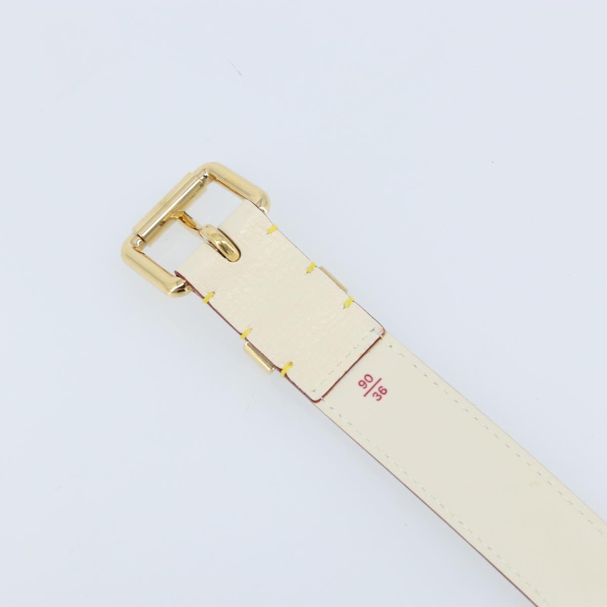 LOUIS VUITTON Suhari Shoulder Strap 40.6"" White LV Auth gh1952A