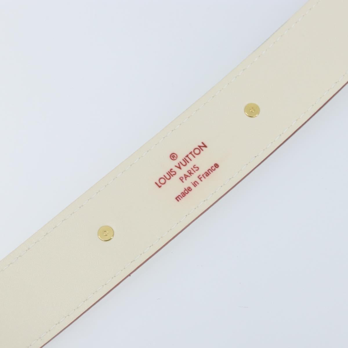 LOUIS VUITTON Suhari Shoulder Strap 40.6"" White LV Auth gh1952A