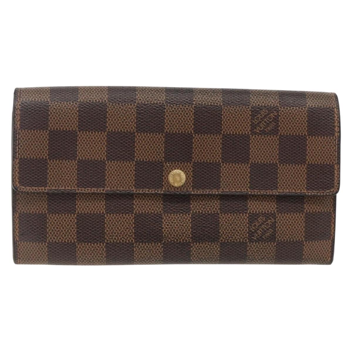 LOUIS VUITTON Monogram Damier Ebene Wallet 4 Set LV Auth gh1956