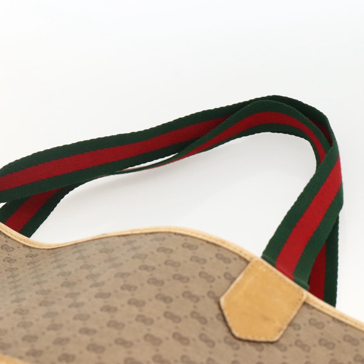 GUCCI Micro GG Supreme Web Sherry Line Bag PVC Beige 002 983 0054 Auth gh1966