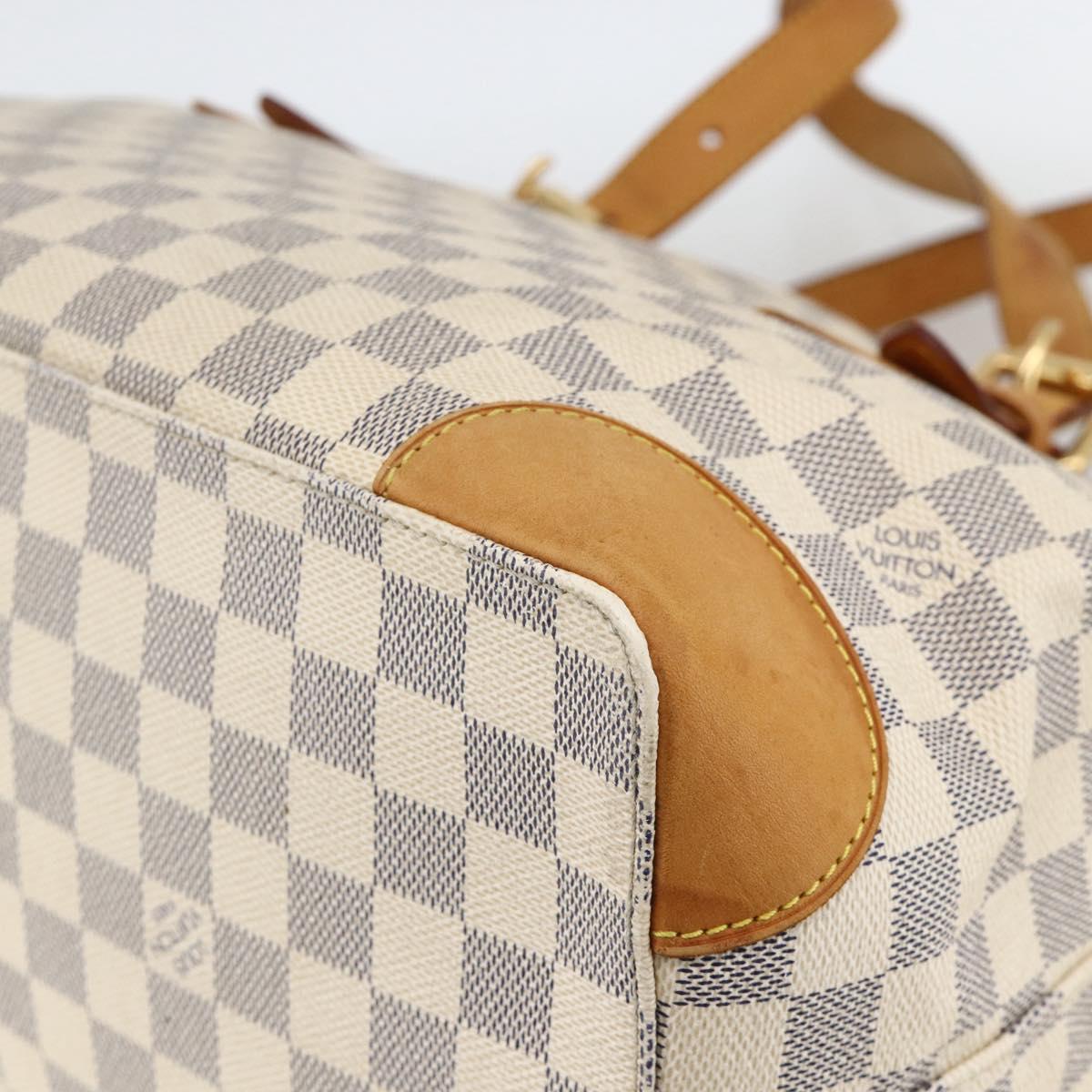 LOUIS VUITTON Damier Azur Hampstead MM Tote Bag N51206 LV Auth gh1973