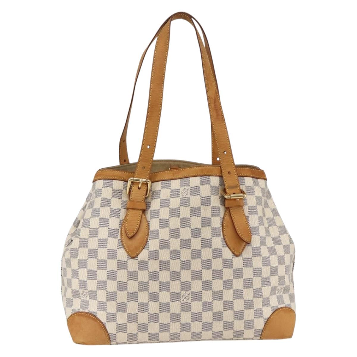 LOUIS VUITTON Damier Azur Hampstead MM Tote Bag N51206 LV Auth gh1973