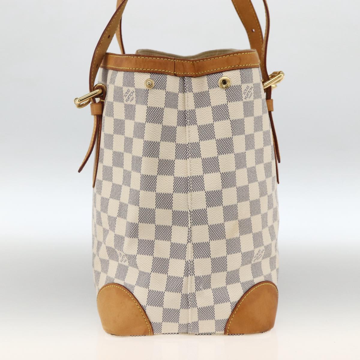 LOUIS VUITTON Damier Azur Hampstead MM Tote Bag N51206 LV Auth gh1973