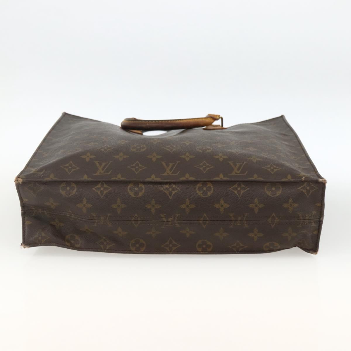 LOUIS VUITTON Monogram Sac Plat Hand Bag M51140 LV Auth gh1978