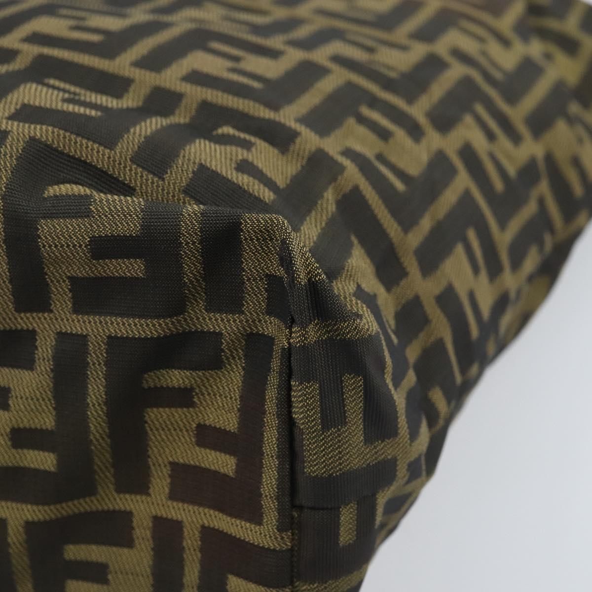 FENDI Zucca Canvas Tote Bag Brown Black Auth gh1980