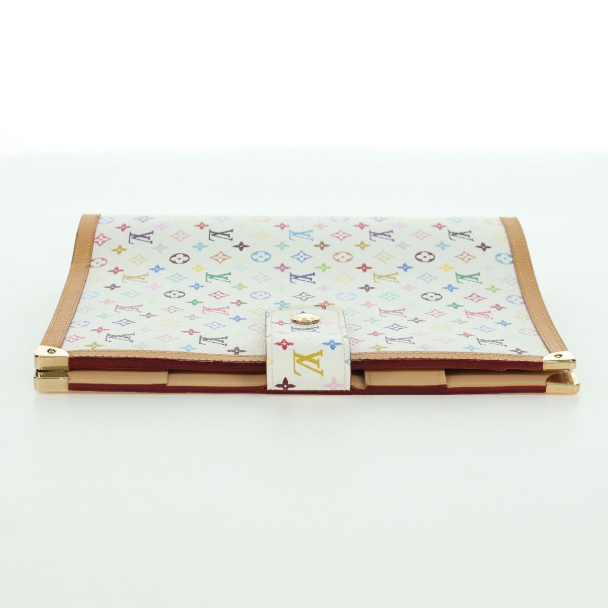 LOUIS VUITTON Multicolor Agenda GM Day Planner Cover White R20894 Auth gh2015SAV
