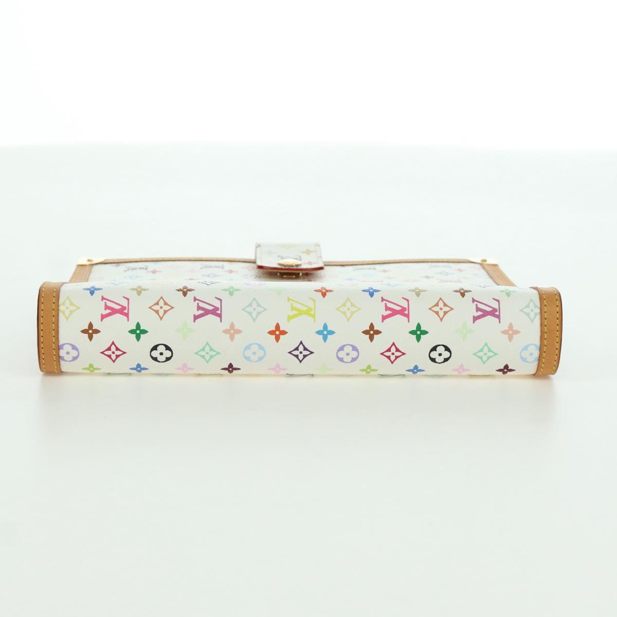 LOUIS VUITTON Multicolor Agenda GM Day Planner Cover White R20894 Auth gh2015SAV