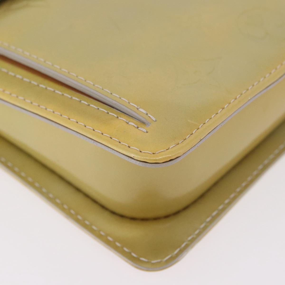 LOUIS VUITTON Monogram Vernis Motto Accessory Pouch Gris M91030 LV Auth gh2037
