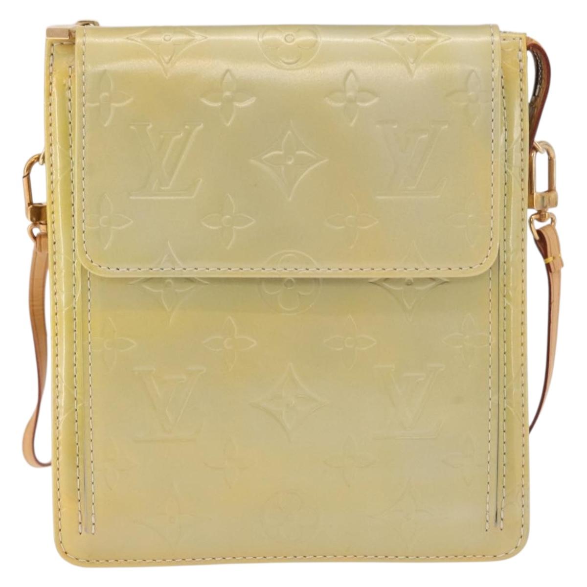 LOUIS VUITTON Monogram Vernis Motto Accessory Pouch Gris M91030 LV Auth gh2037