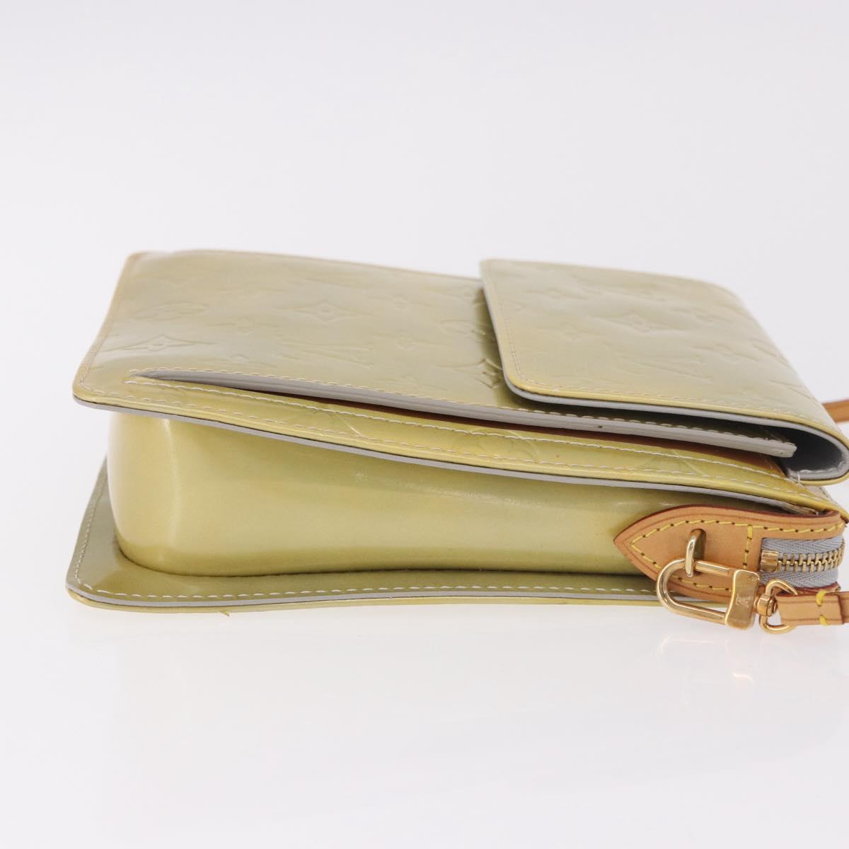 LOUIS VUITTON Monogram Vernis Motto Accessory Pouch Gris M91030 LV Auth gh2037