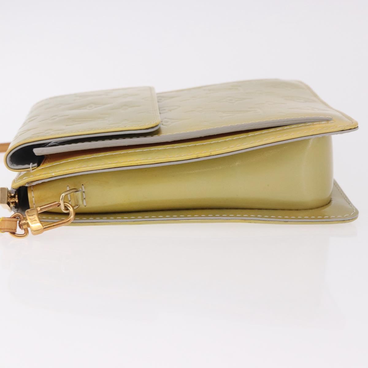 LOUIS VUITTON Monogram Vernis Motto Accessory Pouch Gris M91030 LV Auth gh2037
