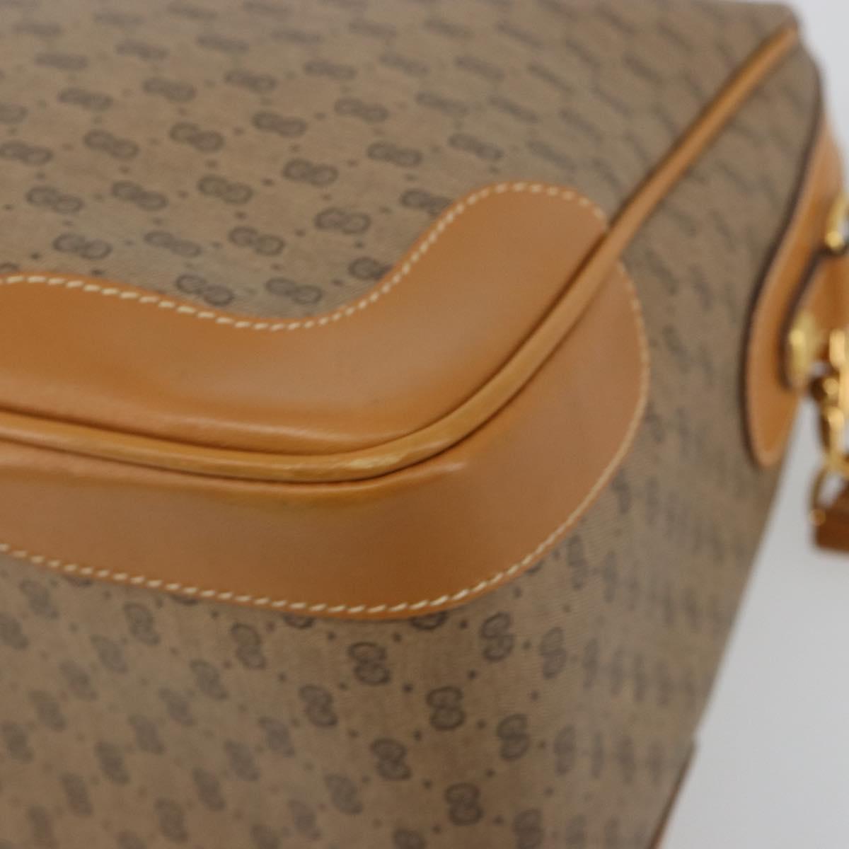 GUCCI Micro GG Supreme Hand Bag PVC Beige Gold 002 104 0033 Auth gh2038